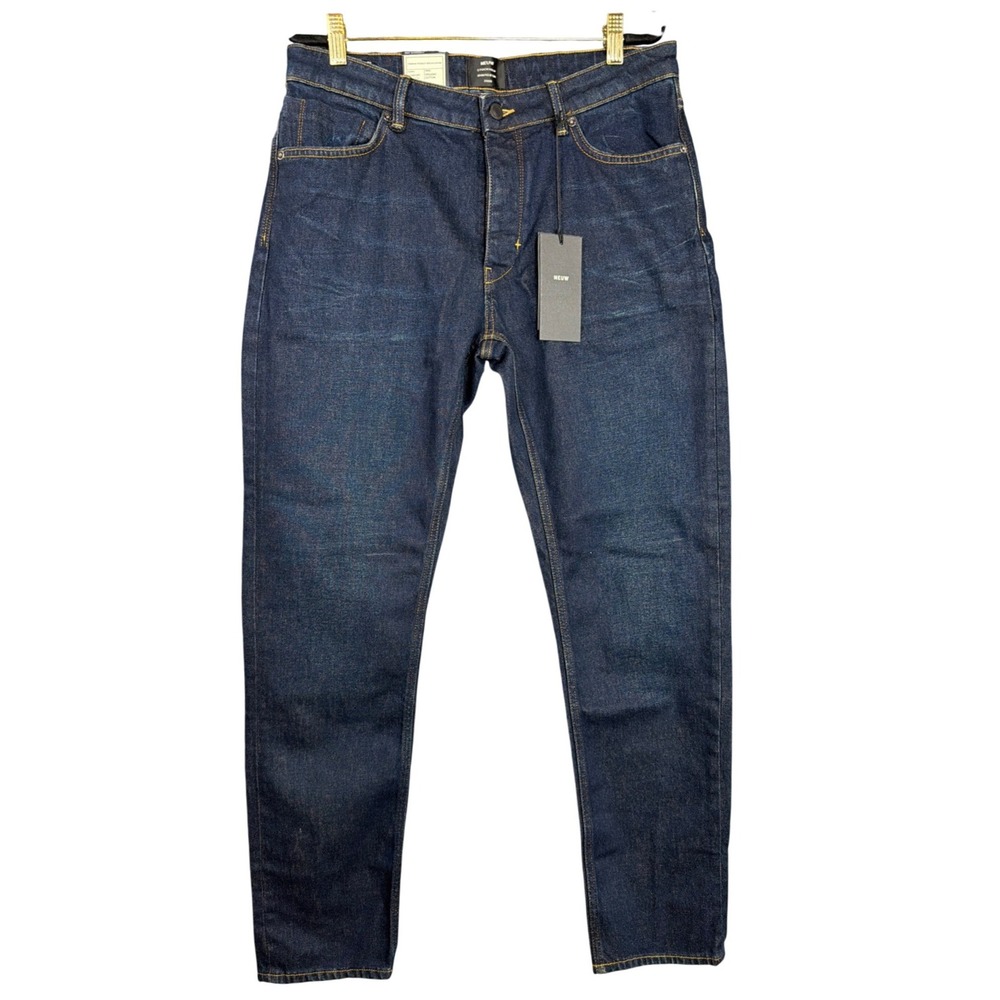 Neuw Ray Straight Jeans Organic Cotton Denim Indigo Blue Mens 33x32 NWT $194
